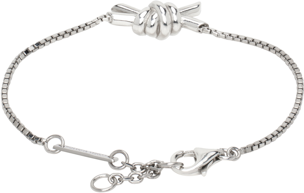 Bottega Veneta Silver Knot Bracelet
