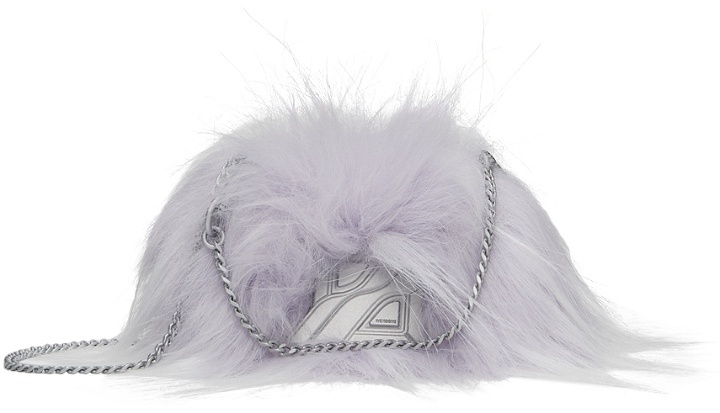 Photo: We11done Purple Fur Mini Cross Bag