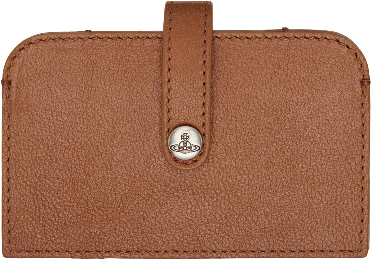 Vivienne Westwood Brown Accordion Card Holder Vivienne Westwood