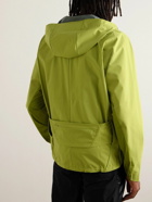 POST ARCHIVE FACTION - 6.0 Right Two-Tone Shell Hooded Jacket - Green