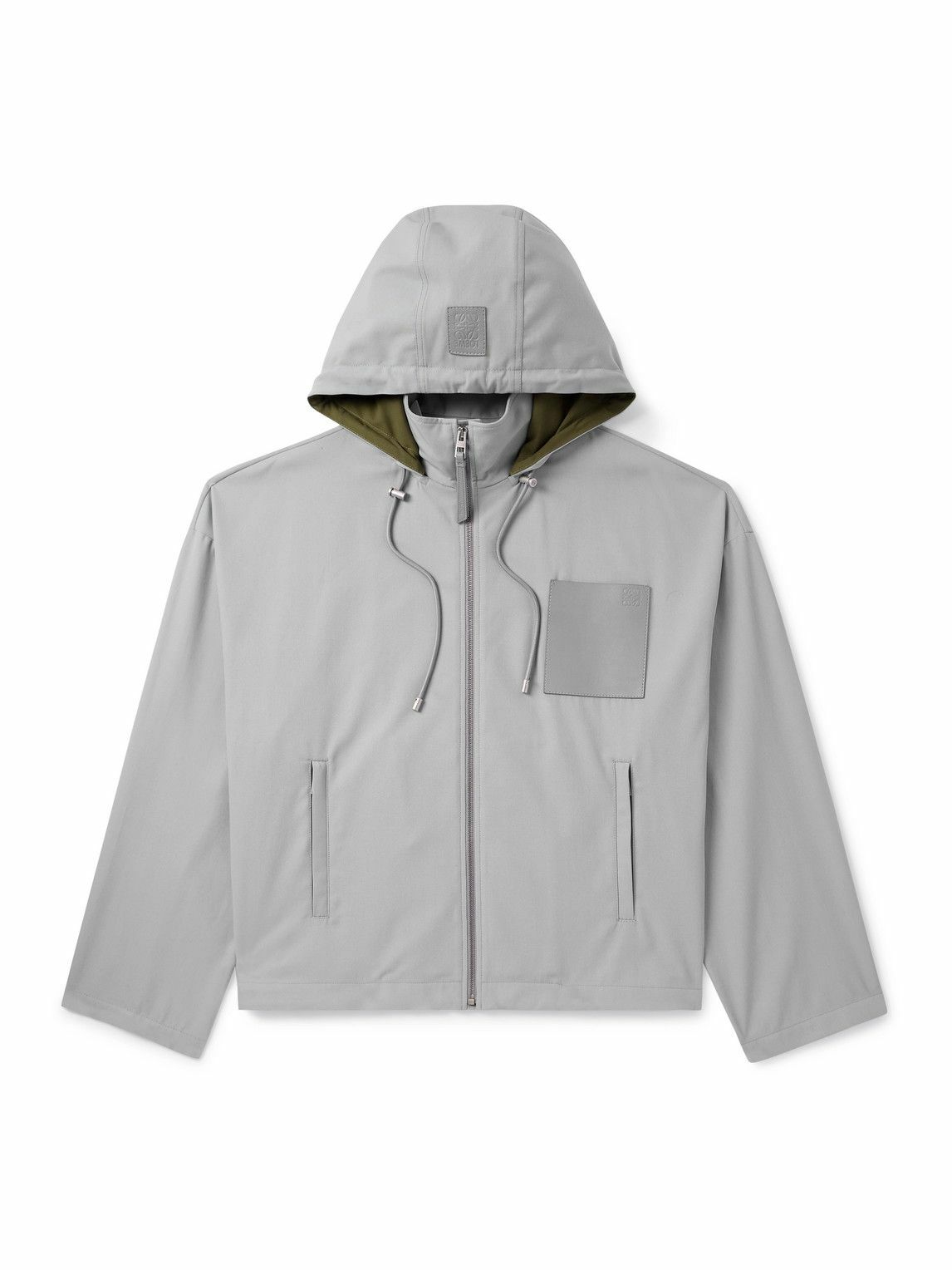 Loewe Men's Wool Workwear Jacket in Grey Melange Loewe