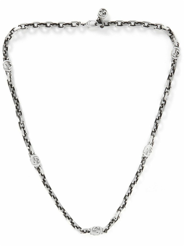 Photo: GUCCI - Burnished Sterling Silver Necklace