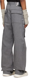 Rick Owens DRKSHDW Gray Geth Denim Cargo Pants