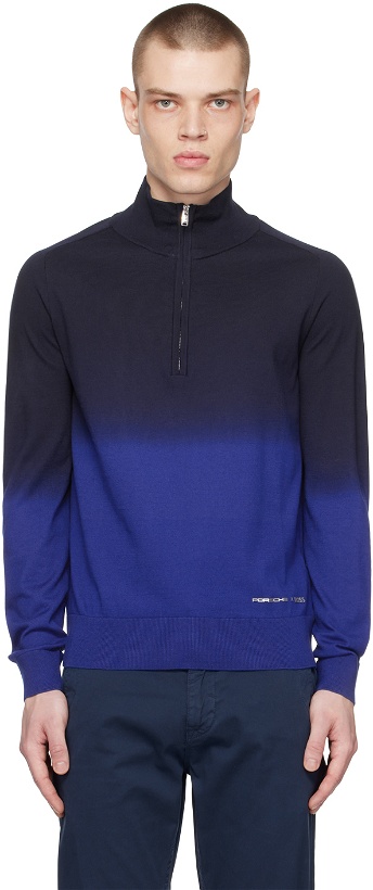 Photo: BOSS Blue Porsche Edition Zip-Neck Sweater