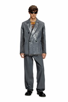 Diesel Denim blazer with half coating - Denim Jackets Mens in Multicolor