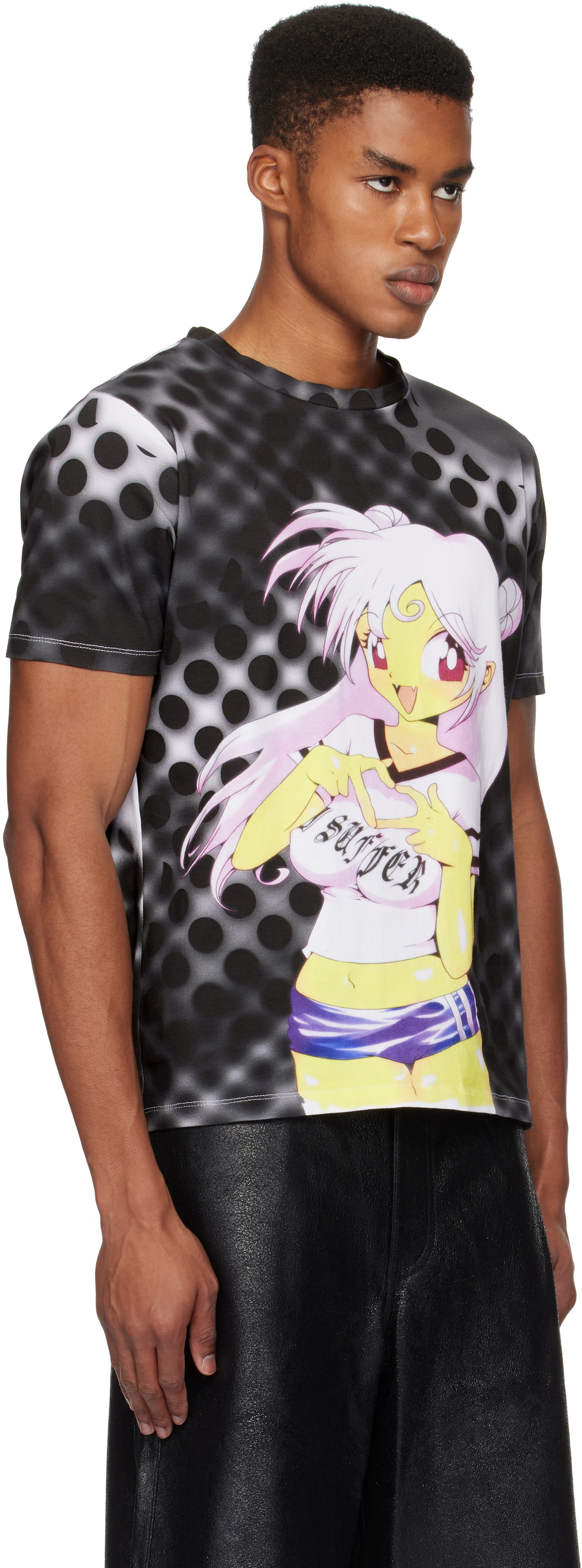 Ashley Williams Tシャツ Sサイズ ボクシー Ashley Williams SSENSE Exclusive Black Manga Danny T-shirt Ashley