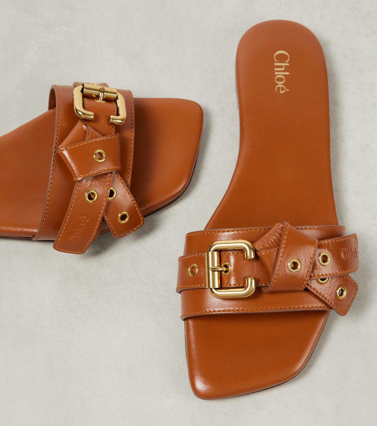 Chloé Mae leather slides Chloe