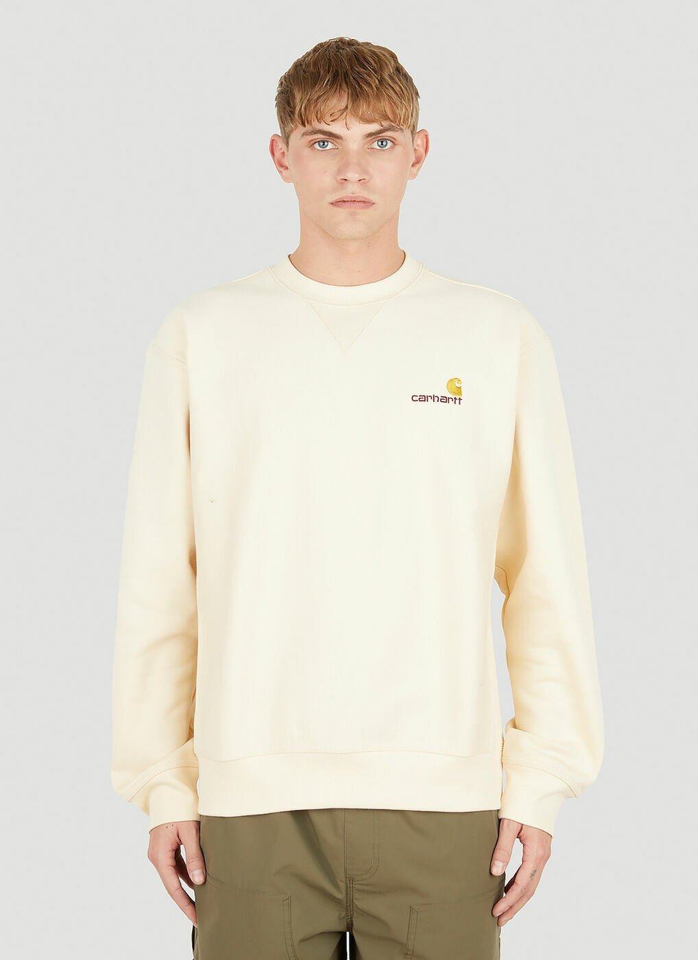 American Script Sweatshirt in Cream Carhartt WIP