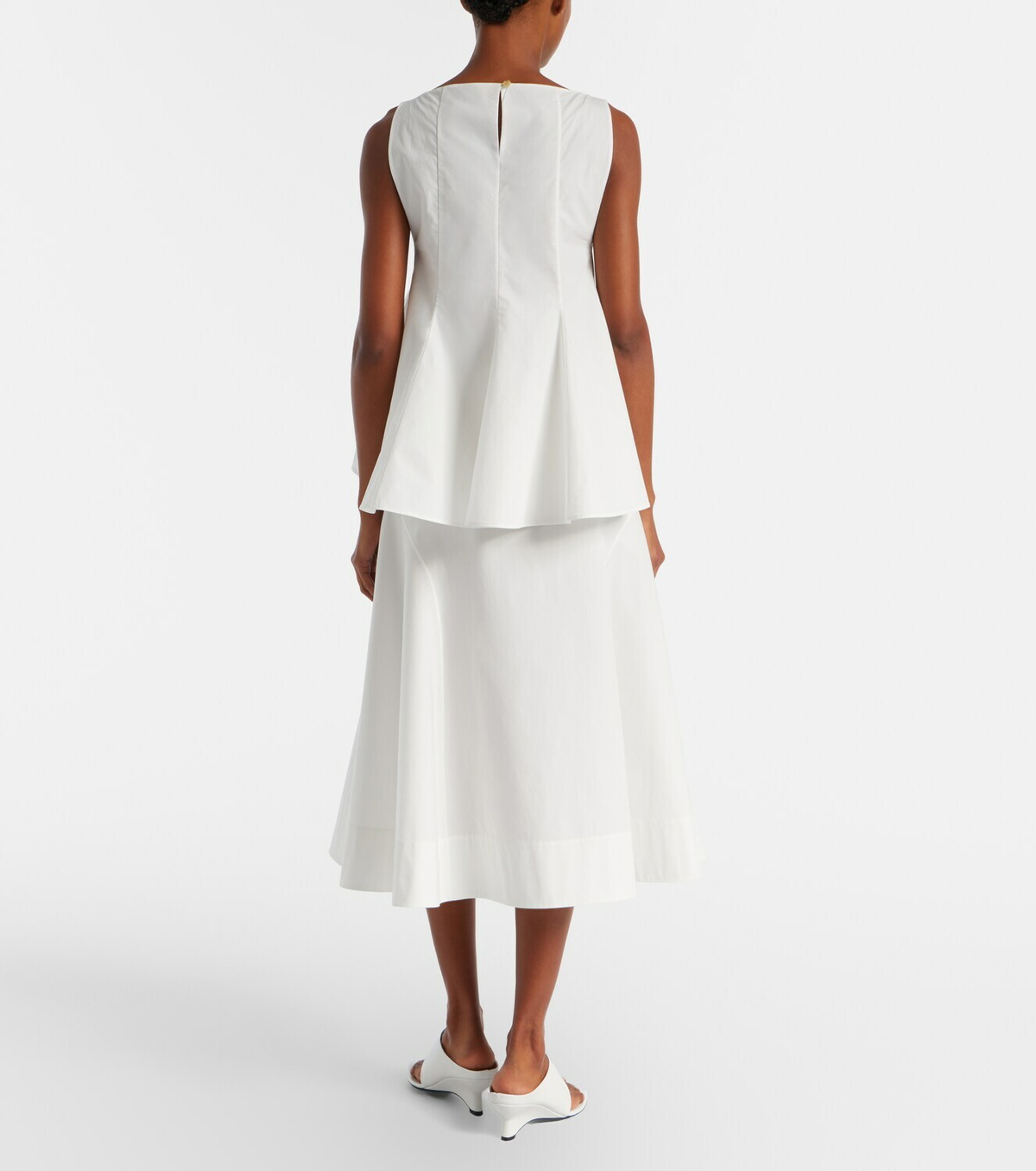 Khaite Artin cotton midi skirt