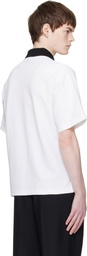 Lanvin White Contrast Collar Polo