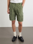 Cherry Los Angeles - Camouflage Paint-splattered Cargo Straight-leg Shorts - Green