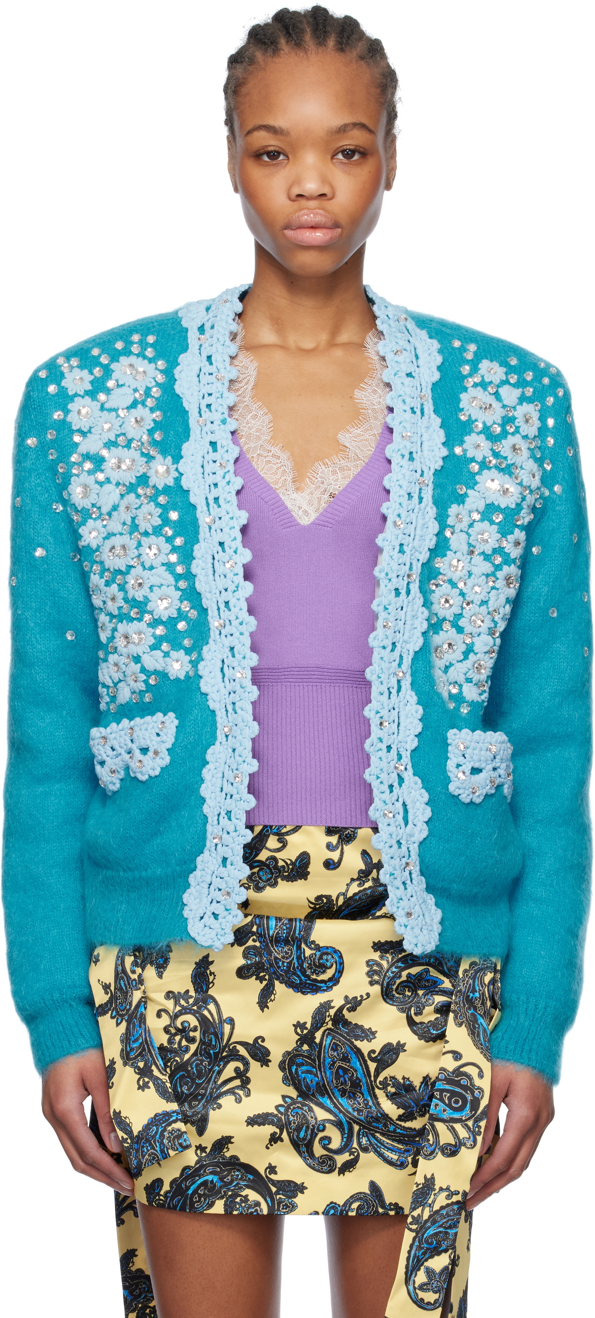 Meryll Rogge Blue Wrap Cardigan Meryll Rogge