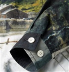 Flagstuff - Printed Cotton-Poplin Jacket - Green