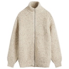 Howlin by Morrison Men's Howlin' Loose Ends Rib Cardigan in Biscuit