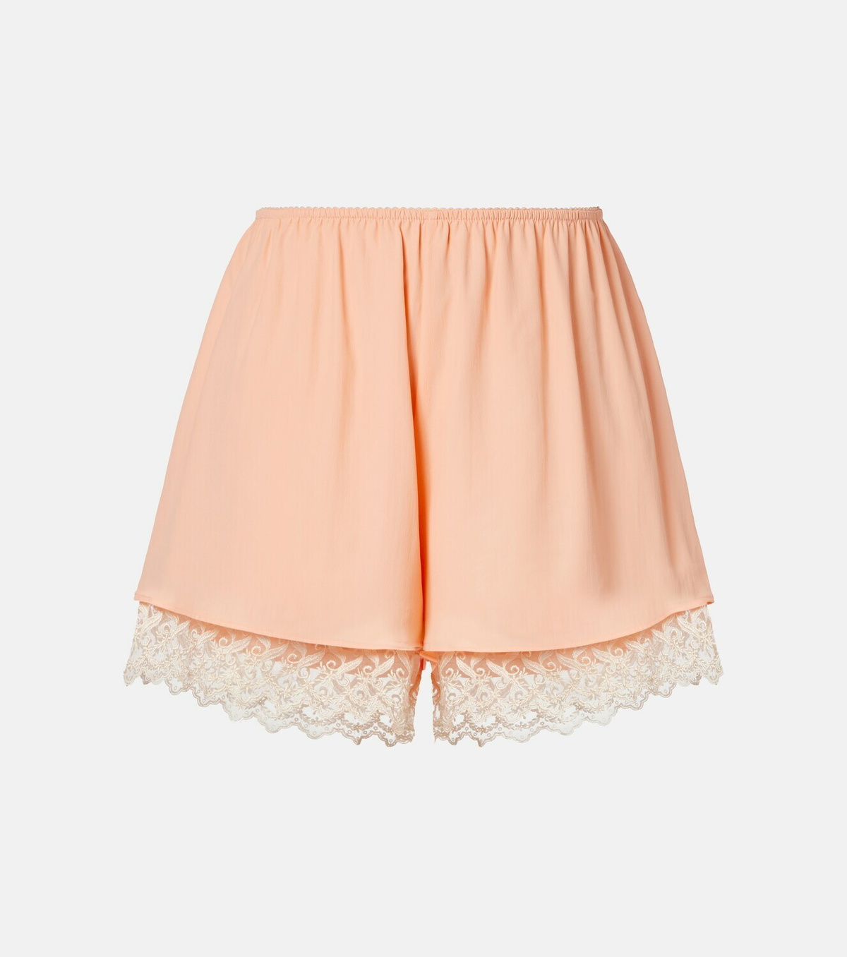 Simone Rocha Lace-trimmed satin shorts
