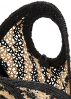 Jacquemus Le Petit Round Spiaggia Raffia Tote bag - Black - One Size