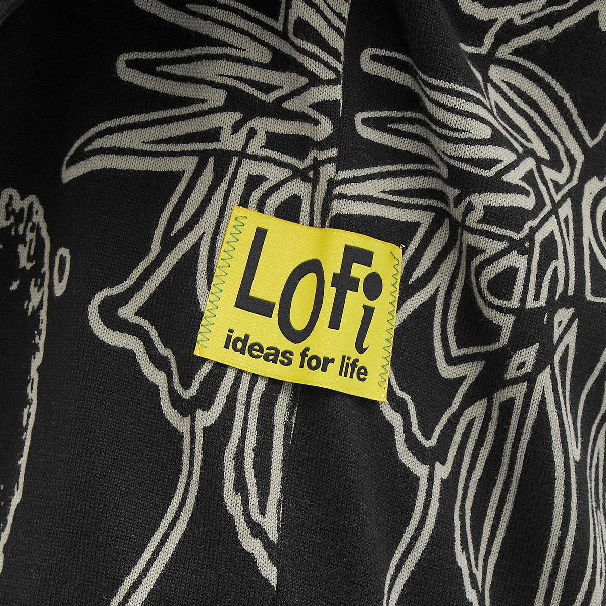 Lo-Fi Men's Emulsion Knit Sweater in Black