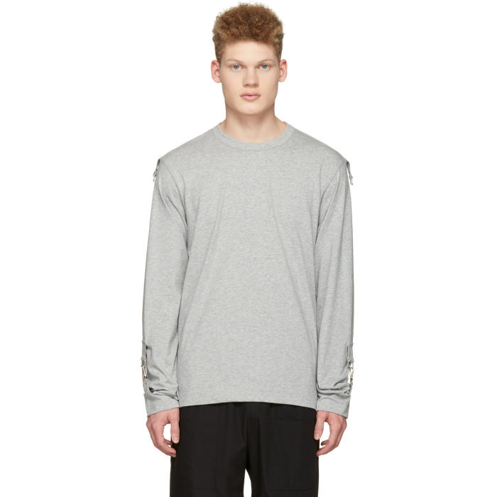 Photo: Comme des GarÃ§ons Shirt Grey Adjustable Sleeves T-Shirt