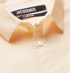 JACQUEMUS - Simon Logo-Embroidered Organic Cotton-Blend Shirt - Neutrals