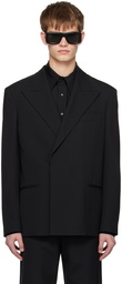 Acne Studios Black Double-Breasted Blazer