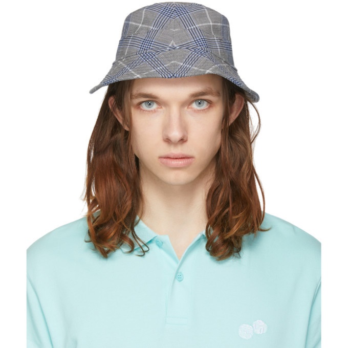 Photo: Band of Outsiders Grey and Blue Seersucker Bucket Hat