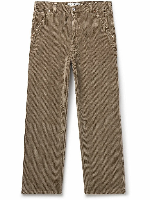 Photo: Our Legacy - Joiner Straight-Leg Cotton-Corduroy Trousers - Brown