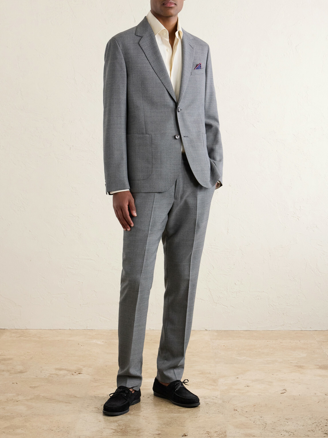 Mr P. - Wool-Hopsack Suit Jacket - Gray