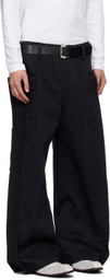 Fax Copy Express Black Oversized Cargo Pants