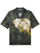 ACNE STUDIOS - Simon Camp-Collar Floral-Print Woven Shirt - Green - IT 48