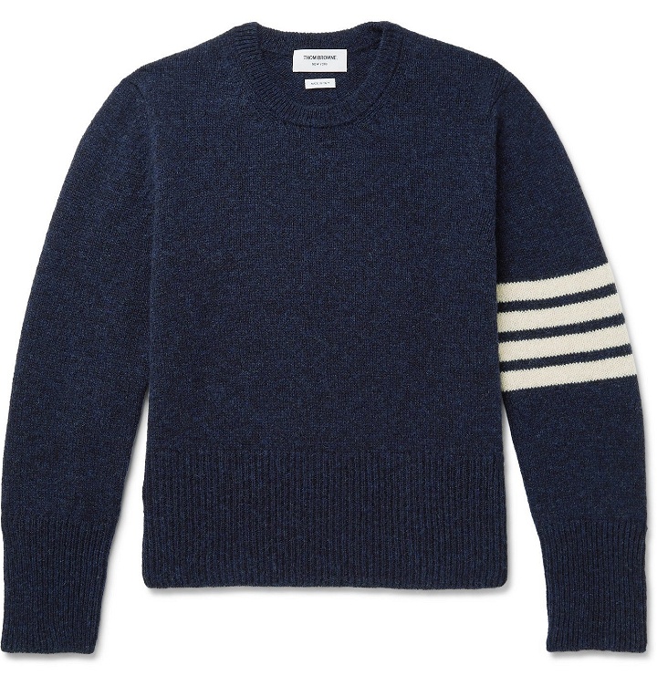 Photo: THOM BROWNE - Striped Wool Sweater - Blue