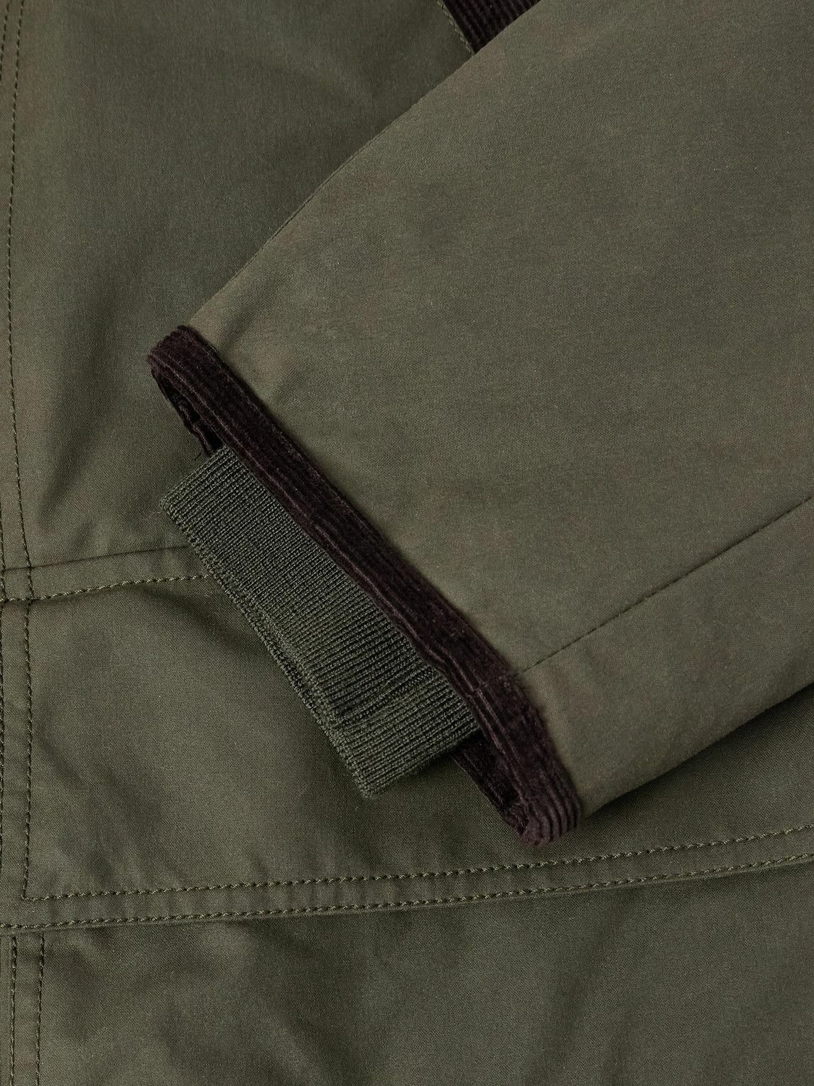 Purdey - Pembroke Corduory-Trimmed Cotton-Canvas Coat - Green