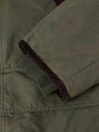 Purdey - Pembroke Corduory-Trimmed Cotton-Canvas Coat - Green