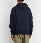 Adsum - Logo-Embroidered Loopback Cotton-Jersey Hoodie - Blue