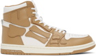 AMIRI Off-White & Tan Skel Top Hi Sneakers