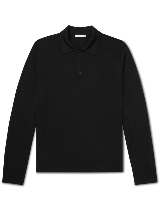 Photo: THE ROW - Diego Merino Wool Polo Shirt - Black
