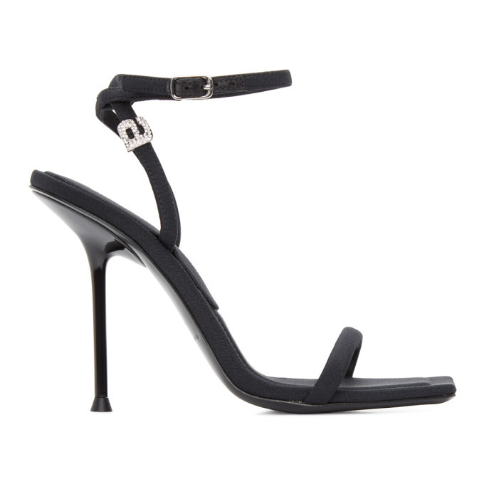 Alexander Wang Black Julie Logo Heeled Sandals Alexander Wang