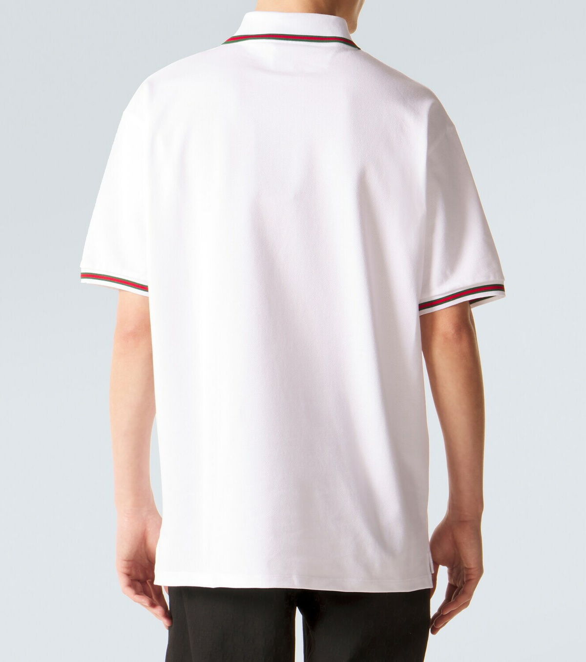 Gucci Web Stripe cotton-blend piqué polo shirt