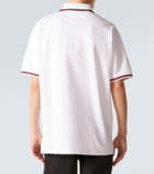 Gucci Web Stripe cotton-blend piqué polo shirt