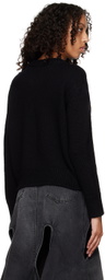 Puppets and Puppets Black Spiderweb Sequin Sweater