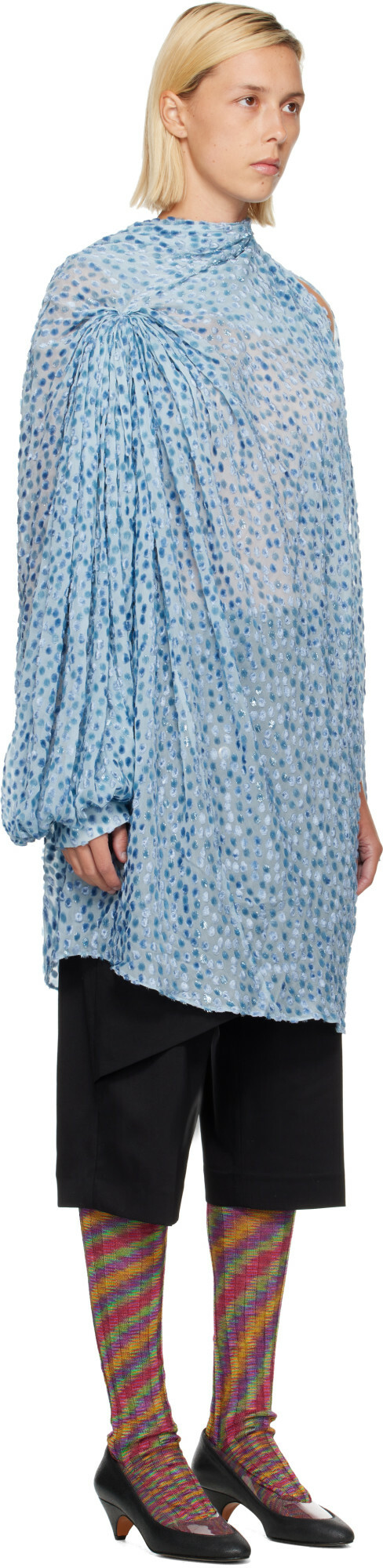 Kiko Kostadinov Blue Caspian Minidress