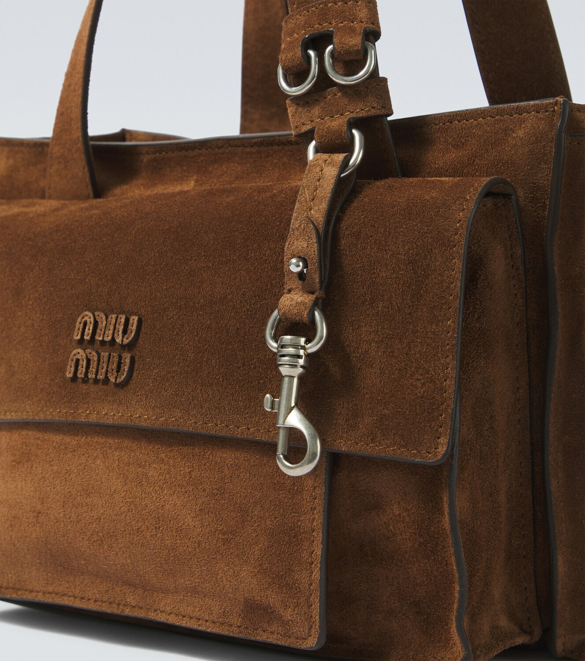 Miu Miu Utilitaire suede tote bag
