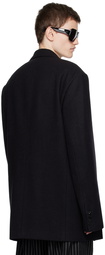 Dries Van Noten Black Double-Breasted Blazer