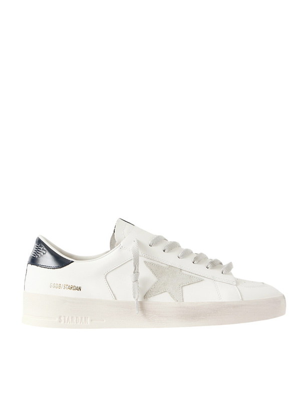 Photo: Golden Goose - Stardan Suede-Trimmed Leather Sneakers - White