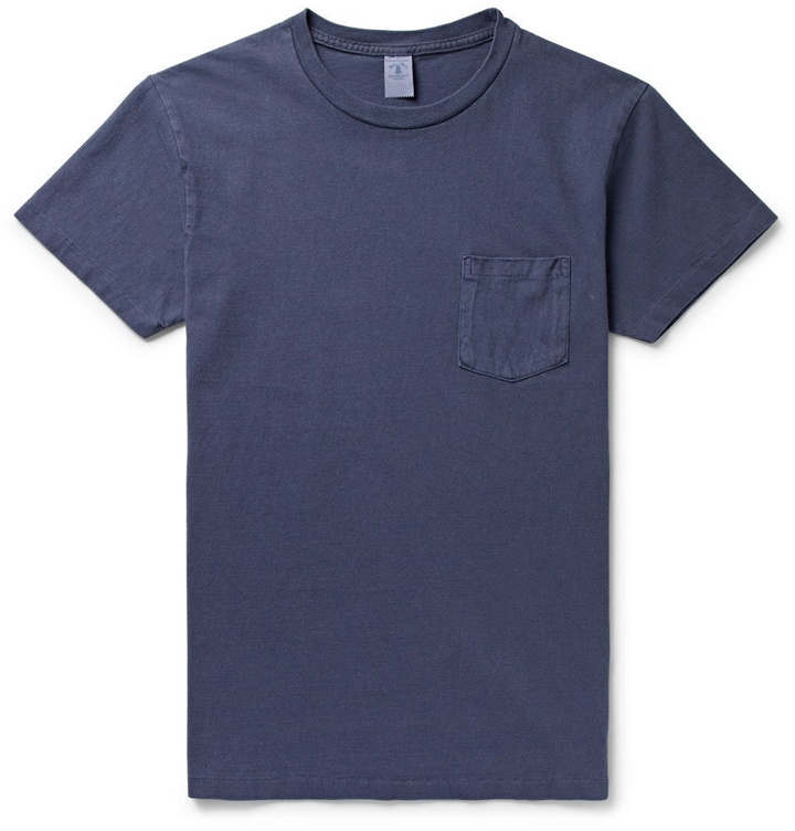 Photo: Velva Sheen - Slim-Fit Cotton-Jersey T-Shirt - Navy