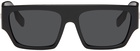 Burberry Black Rectangular Sunglasses