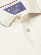 Loro Piana - Regatta Contrast-Tipped Stretch-Cotton Piqué Polo Shirt - Neutrals