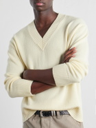 SECOND / LAYER - Vexed Wool and Cashmere-Blend Sweater - Yellow