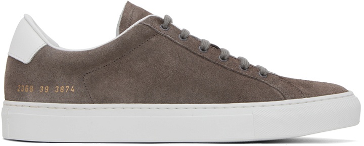 Photo: Common Projects Taupe Retro Low Sneakers