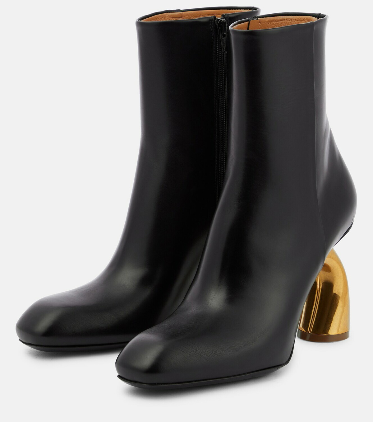 dries van noten leather platform ankle boots