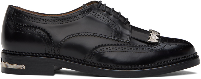 【TOGA PULLA】Gillie shoes black黒 シューズパンプス Toga Pulla Black Gillie Ankle Strap Oxfords Toga Pulla